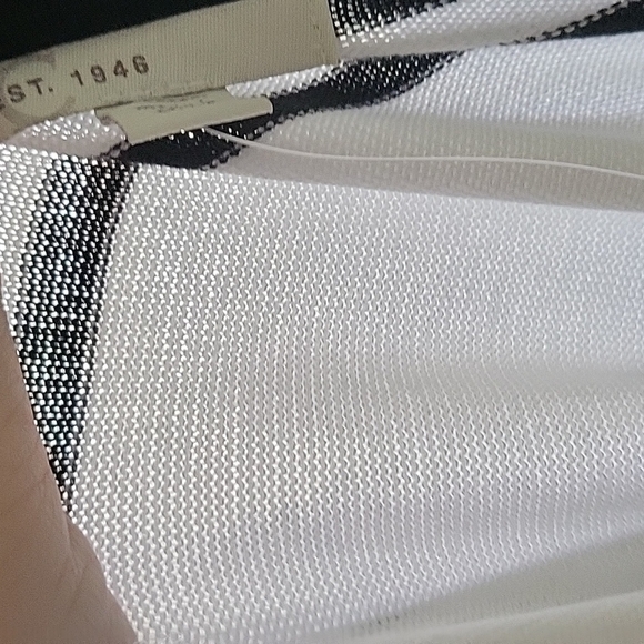 Cato white with black stripes wide neck 3/4 sleeve sweater NWT - Picture 8 of 11